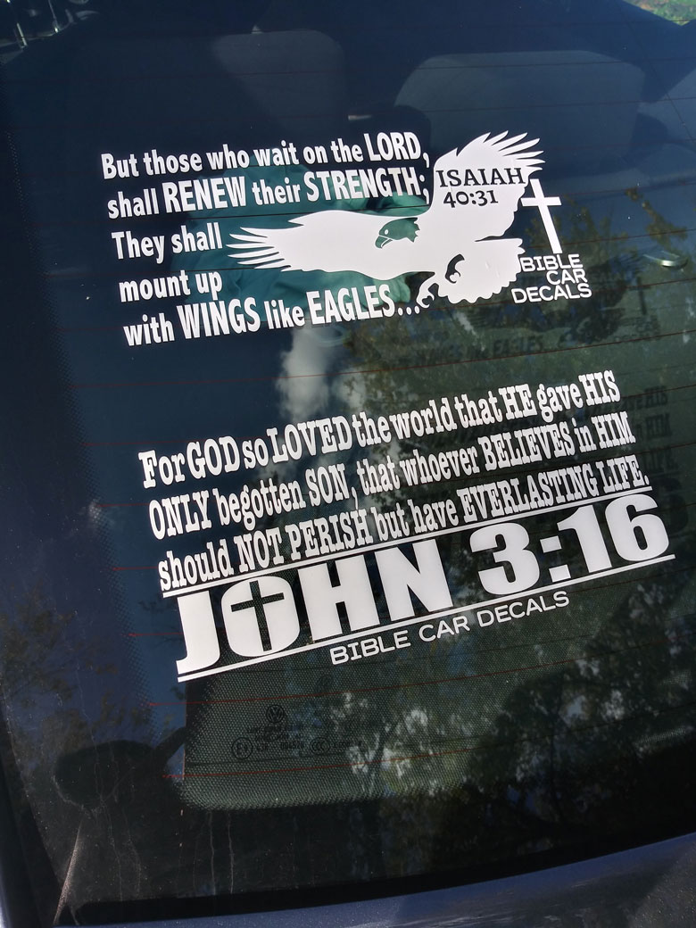 Bible Car Decal Testimonial