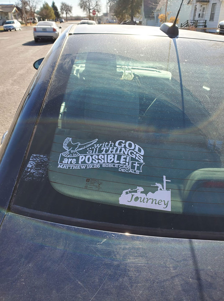 Bible Car Decal Testimonial