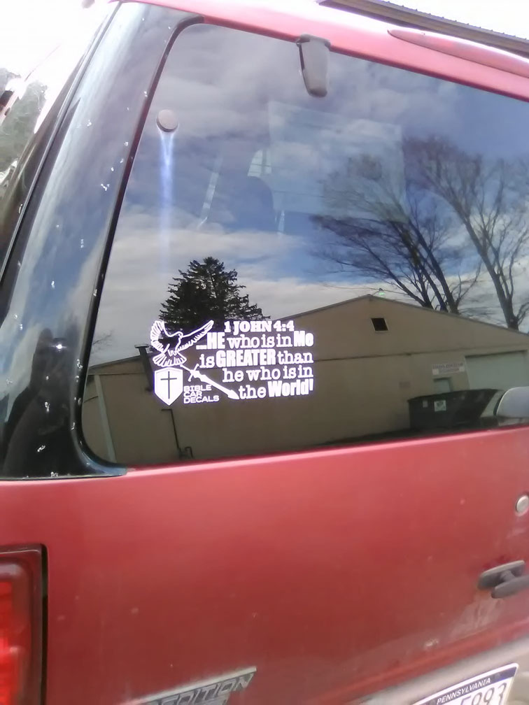 Bible Car Decal Testimonial