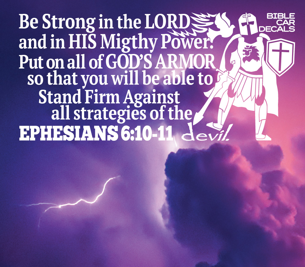 Bible Car Decals Ephesians 6:10-11 Sky