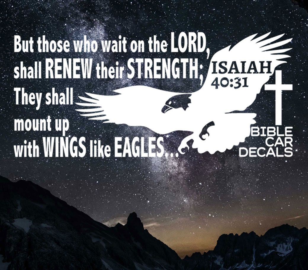 Bible Car Decals Isaiah 40:31 Sky