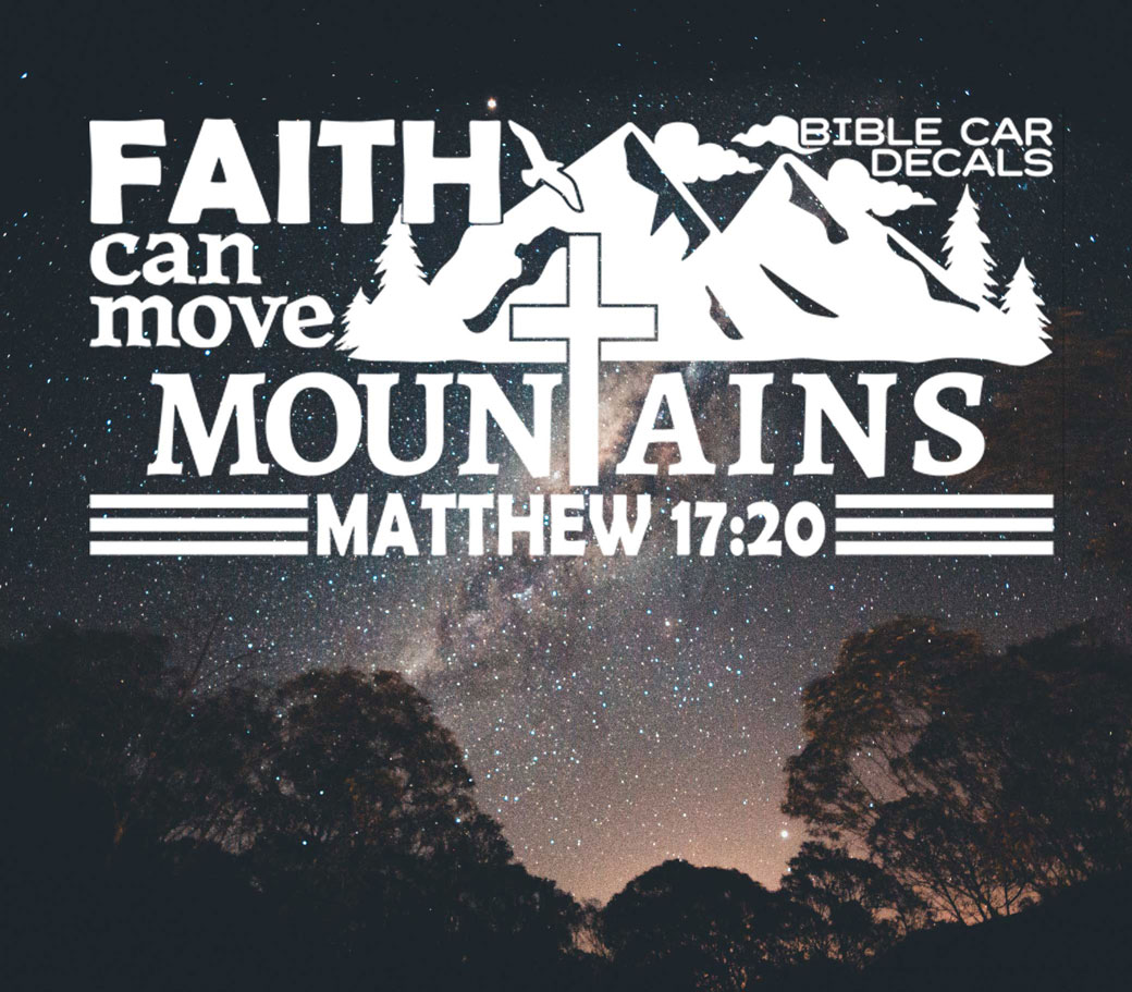 Bible Car Decals Matthew 17:20 Sky