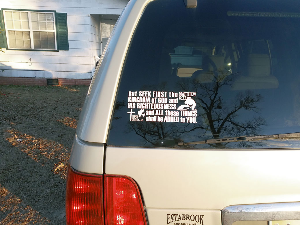 Bible Car Decal Testimonial